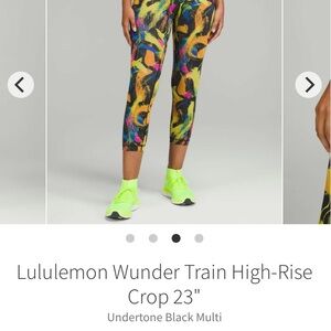 lululemon athletica HR Wunder train Leggings in Black undertone Multi 2 23”